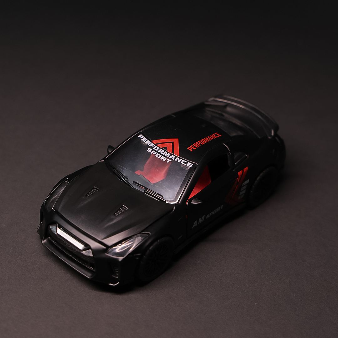 GTR R35 Matte Black Color (scale 1:36)